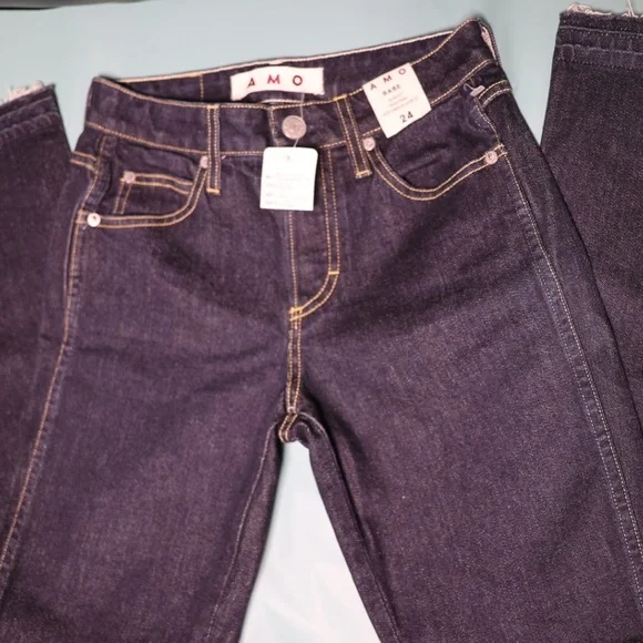AMO Babe high-rise slim fit women’s denim jeans, size 24