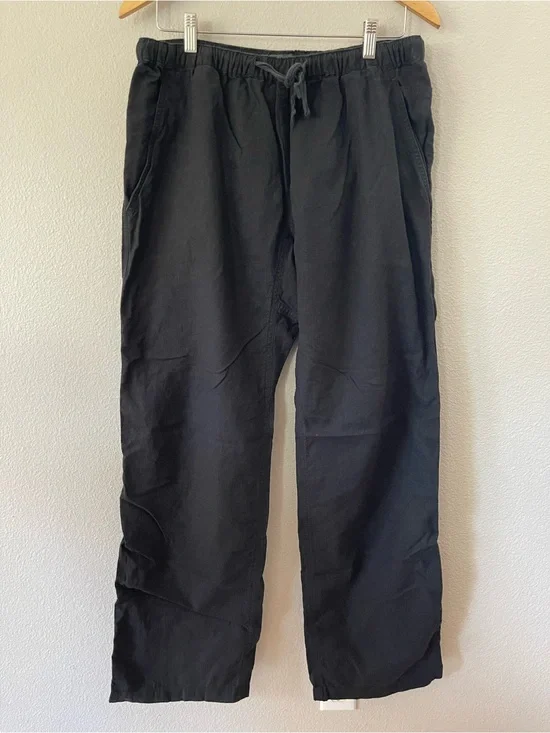 Of The Earth Hemp/Organic Cotton Casual Drawstring Pants Size XL Washed Black