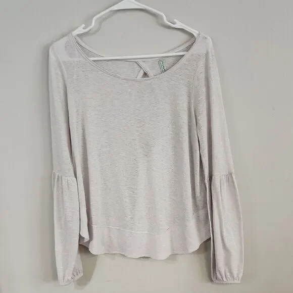Free People Small Top Women's Long Sleeve Shirt Cut Out On Back