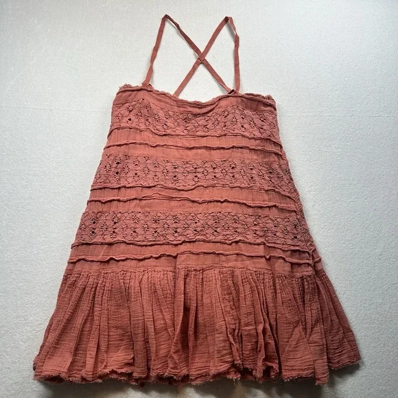 Free People Shailee Slip Dress Size S Satin Boho Midi Cowl Neck Slip Dress‎