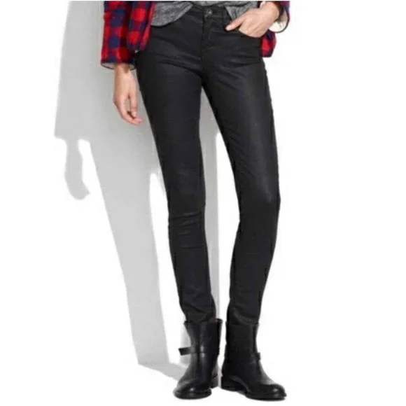 Madewell Coated Skinny Skinny Jeans Black