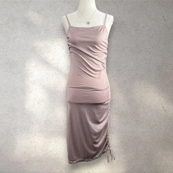 Free People Talk About It Mid-To-Mini Slip Women's M Purple Bodycon Chic Party