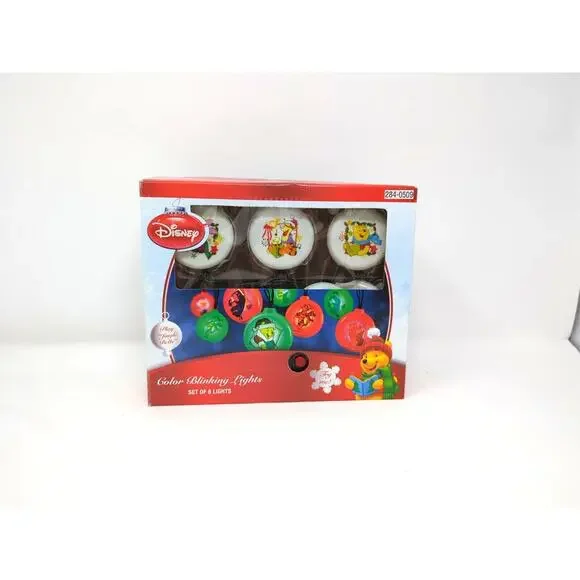 Gemmy Disney Pooh Color Blinking Christmas Lights 284-0509 Music Lights 2010