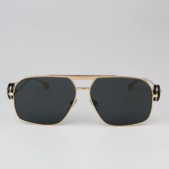 NEW Versace VE2269 100287 Gold Dark Grey Pilot Unisex Sunglasses VE 2269