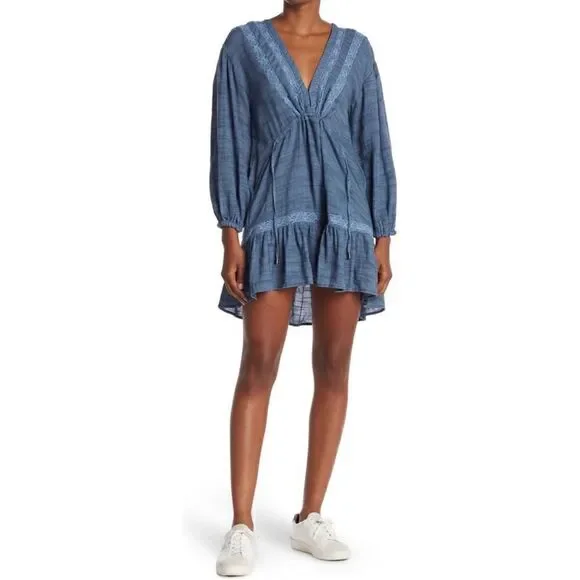 Free People | Rugged Beauty Lace Panel Swing Dress
