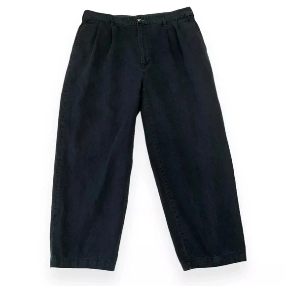 Tommy Hilfiger Golf Pants Men 30 (ACTUAL 35x27) Black Vintage Chino Twill Casual