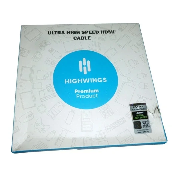 Highwings Ultra High Speed‎ HDMI Cable 8K 60Hz 120Hz 48Gbps Braided Nylon PS5 PC