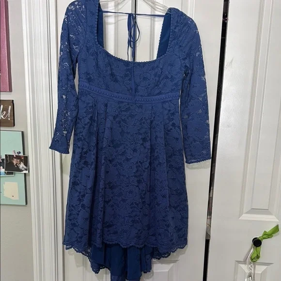 Free People Blue Lace Dress
