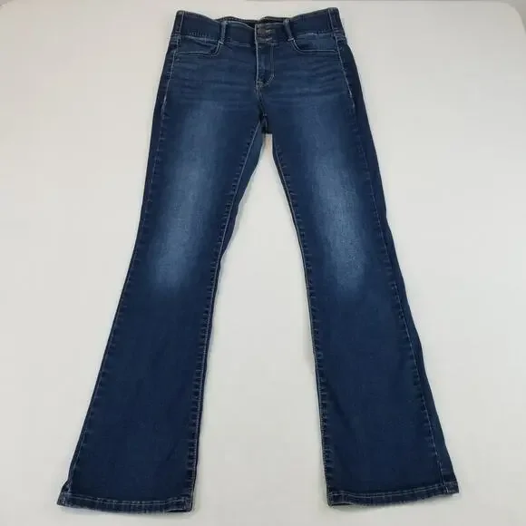 Apt 9 Jeans Womens Size 8 Tummy Control Bootcut Dark Wash Mid Rise