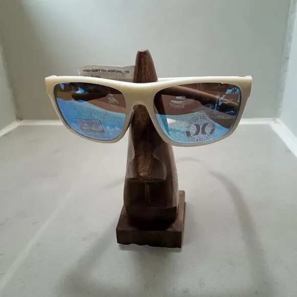Hurley Sunglasses Floating White Frame Blue Lenses Polarized Unisex