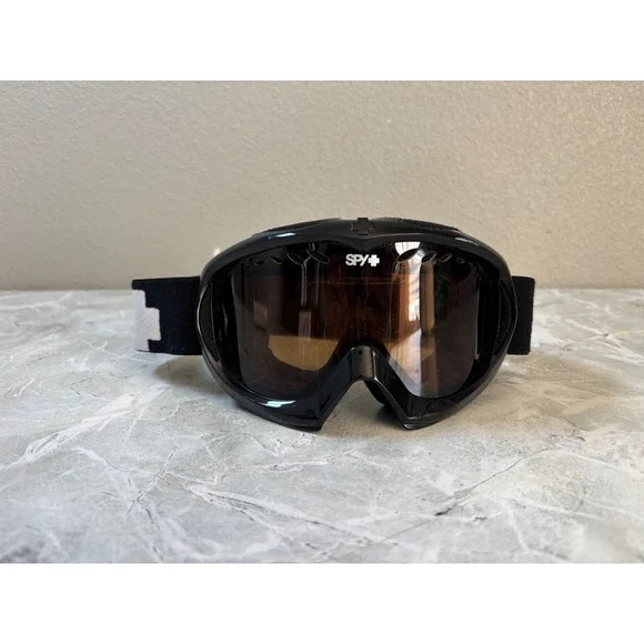 Spy Optic Snow Goggles Black White Logo Strap Tinted Lens Ski Snowboard