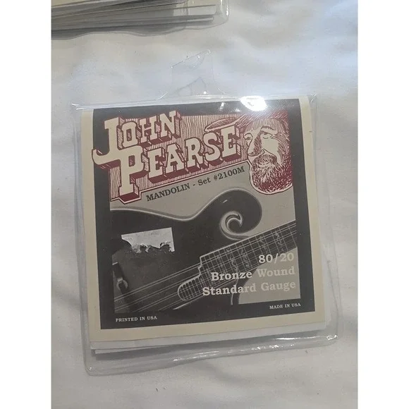 John‎ Pearse Strings Mandolin Set #2100M 80/20 Bronze Wound Standard Gauge