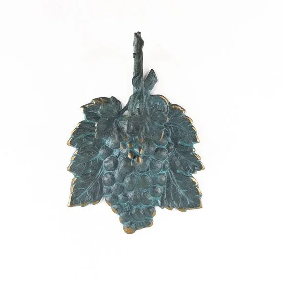 Metal Grapes Wall Hook Made In Greece Patina Rustic Old World Artisan Classical