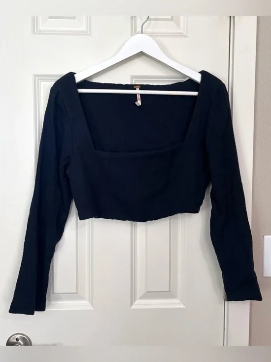 Free People Maxi Skirt (L) and Cropped Long Sleeve Top (L) Set NWOT