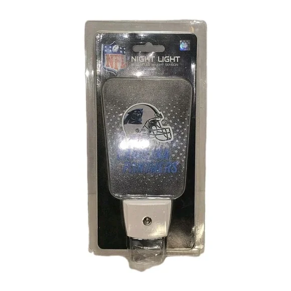 Carolina Panthers NFL Night Light Plug-In‎ Sensor New 🏈💙
