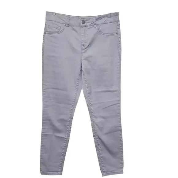British Khaki Stretch Skinny Jeans Women's Size 10 Light Gray Casual Minimalist