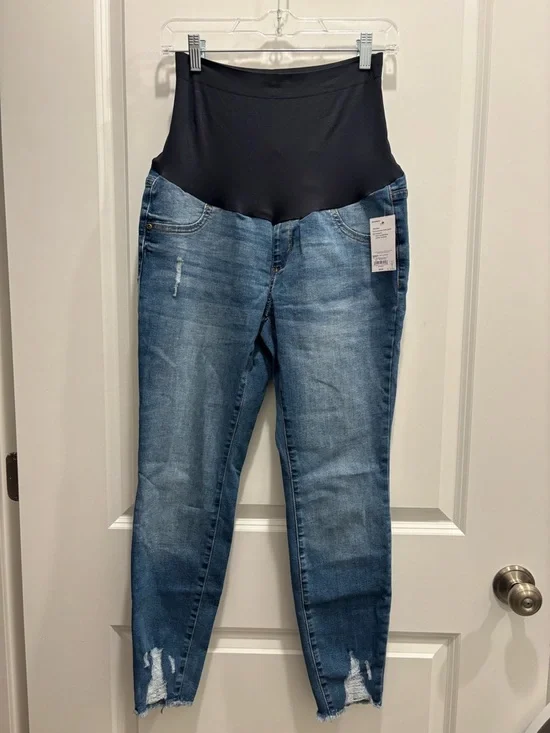 Sonoma Black Panel Light Blue Skinny Maternity Jeans Size 10