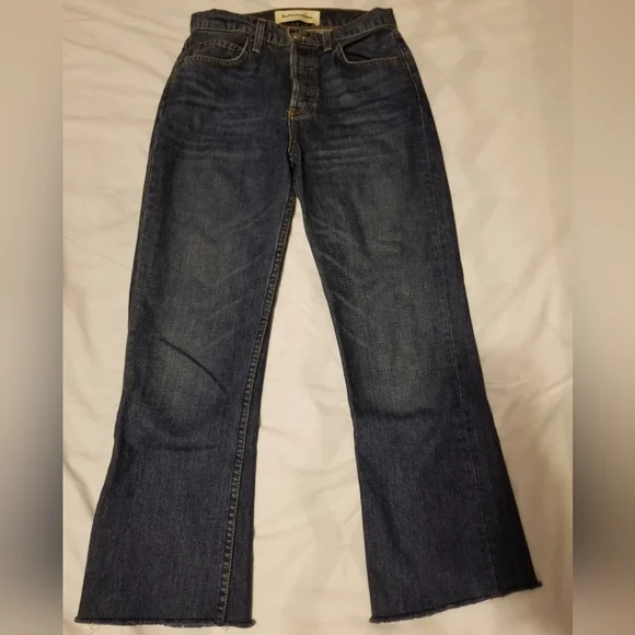 Reformation Mid crop Flare Jeans Women's Color Blue Size 25