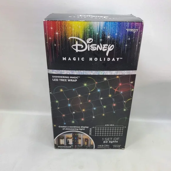 Disney‎ Magic Holiday 60 LED Dome 2Ft x 6Ft Net Lights Christmas Tree Trunk Wrap