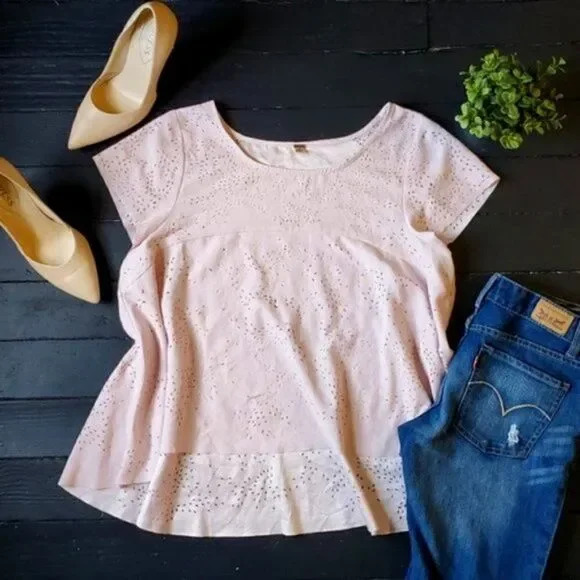 Free People Pink Blouse