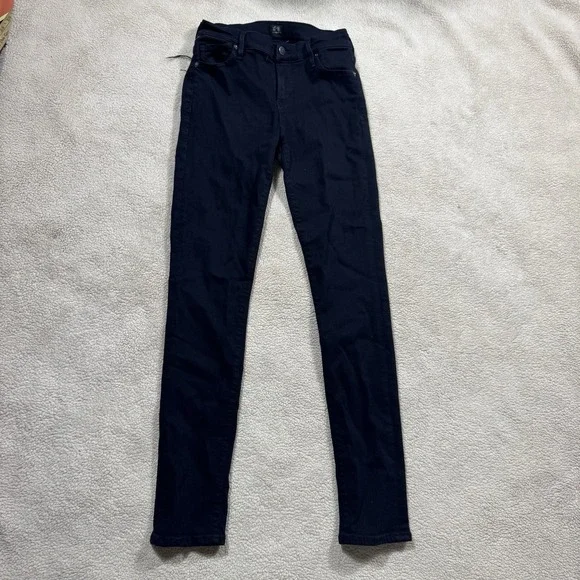 Citizens Of Humanity Jeans Womens 28 Avedon Slick Skinny Leg Black Denim 24x29.5