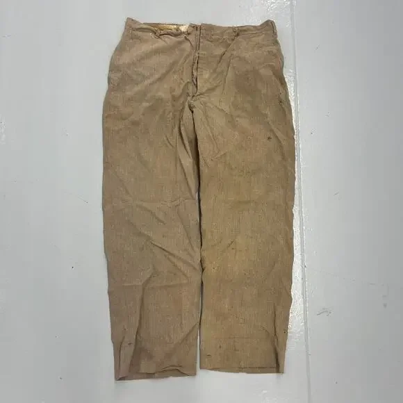 Vintage 50s Hubbard Brown Fleck Rayon Trousers 31x28