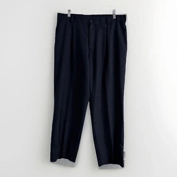 Nike Golf Dri-Fit Men's Pleated Pants 34X30 Lightweight Navy Blue