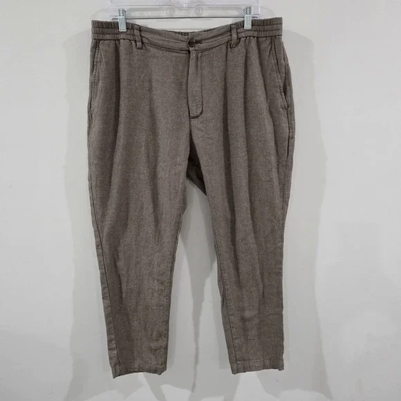 Banana Republic Mens Linen Blend Pants Size 36 X 30 Athletic Fit Business Casual