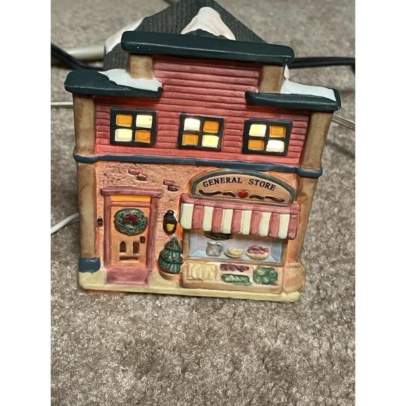 Dickens Sugar Creek County Porcelain General Store Lighted Collectable 1996