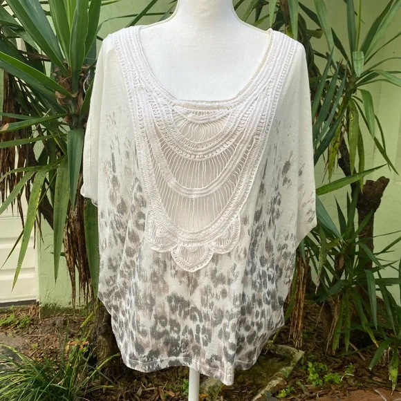 Free People Cream Blouse