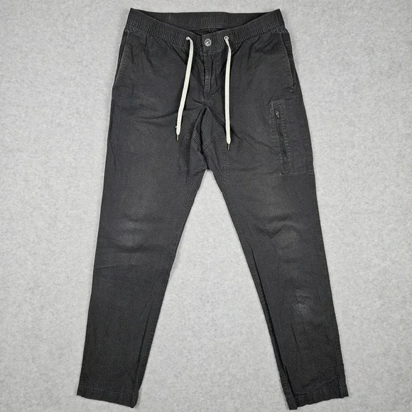 Vuori Men's Large Gray Black Ripstop Climber Pants Jogger Hiking Activewear V412
