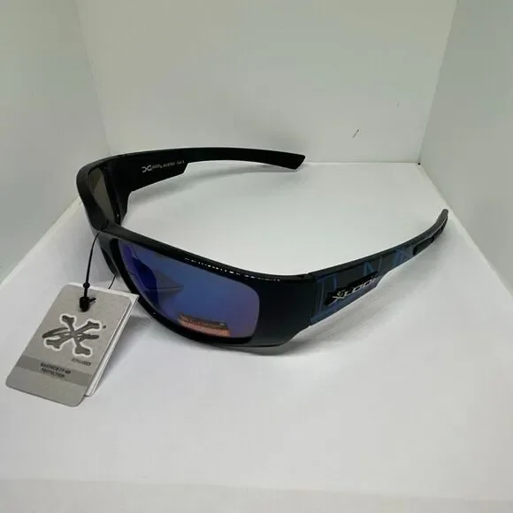 X-Loop Wrap Around Sunglasses Mirrored Lens UV400 Protection