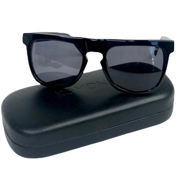 KOMONO Bennet Glossy Black Sunglasses NEW