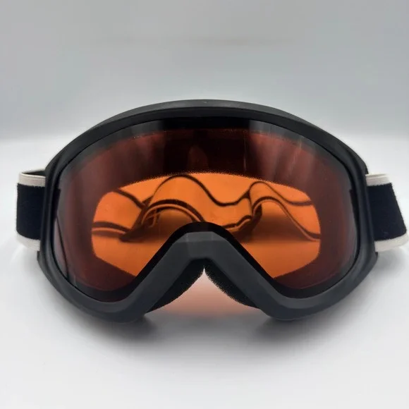 Gordini Snow Goggles Black Frame Orange Tint Ski Snowboard Adjustable Strap
