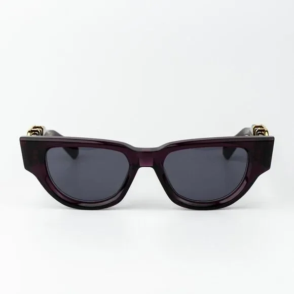 Valentino Men Sunglasses Crystal Purple Grey Cat Eye V - DUE VLS-103D-50