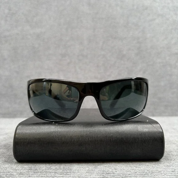 Maui Jim Peahi MJ 202-02 Black Wrap Sunglasses Italy 65-19-120