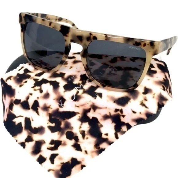 KOMONO Bennet Ivory Demi Sunglasses NEW tan Brown tortoise