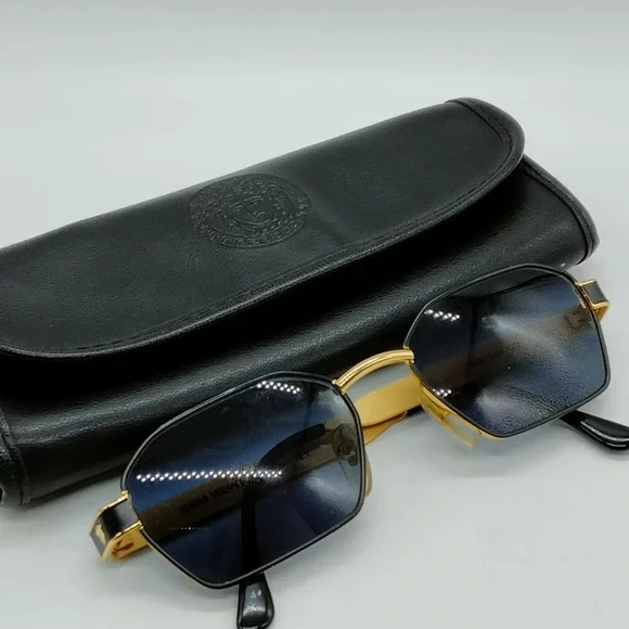 Authentic Gianni Versace Sunglasses S59 Men's Gold needs new nose pads
