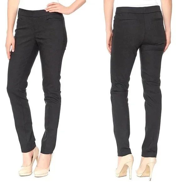 NWT Ecru Charcoal Grey Skinny Beck Power Stretch Trouser Pants Size 12