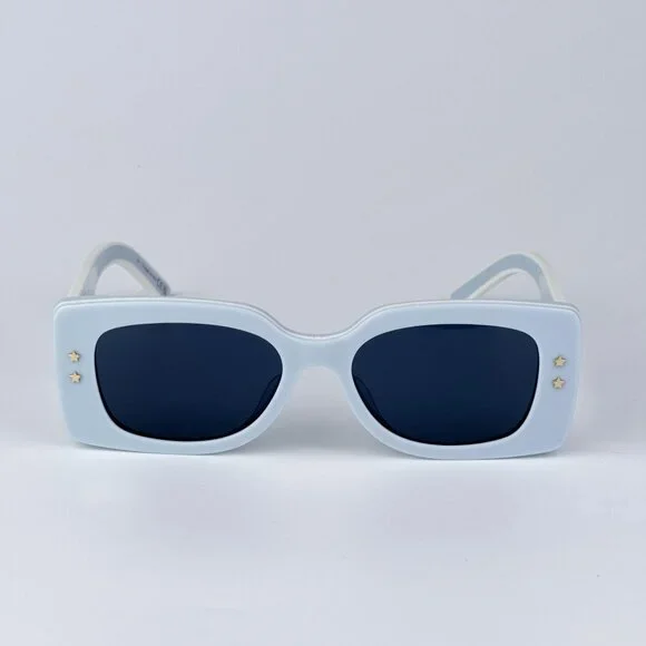 Dior DIORPACIFIC S1U 80B0 Men NEW AUTHENTIC Sunglasses Blue White Rectangle