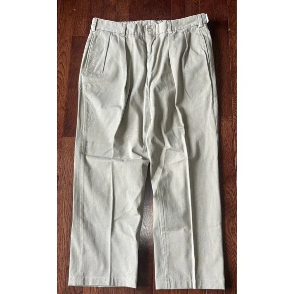 NWT Ben Silver Brooklyn Britches Hertling Chinos Made in USA Pleated 37x29