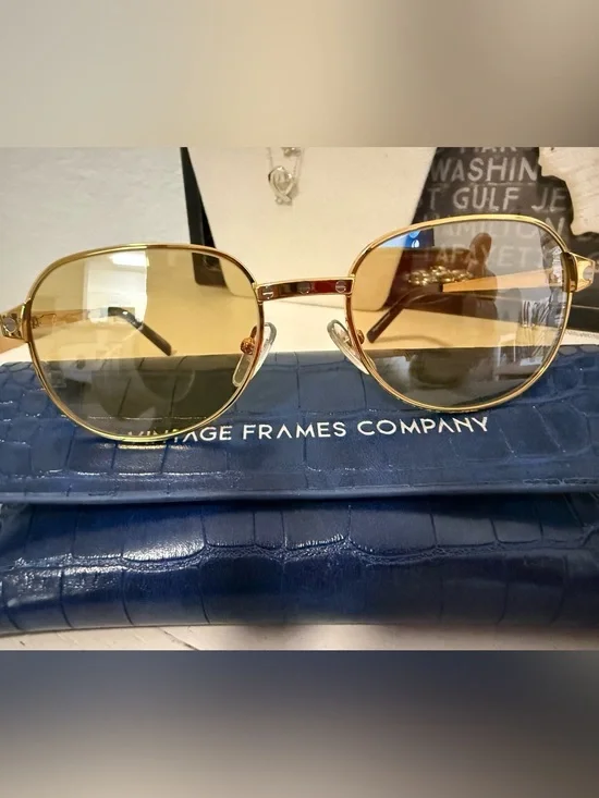 Vintage Frames DETROIT PLAYER 2 LOVE COLLECTION 24KT TWO-TONE YELLOW GOLD