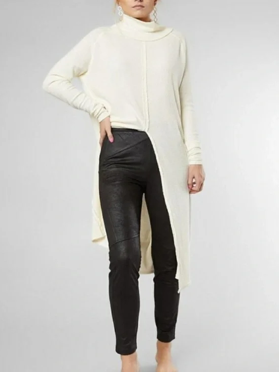 Free People Midnight Faux Suede Skinny Pants size Large