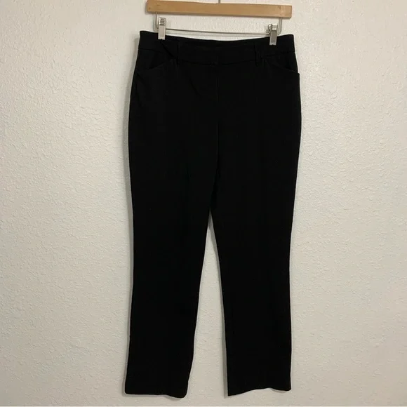 Maurices Solid Black Dress Pants Office Career Wear Size 4 Short