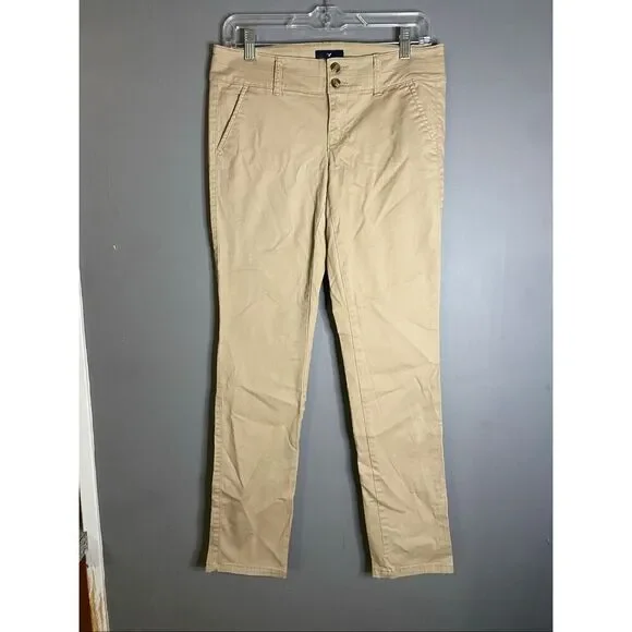 American Eagle Brown Kakhi Skinny Stretch Pants Size 4 NWOT