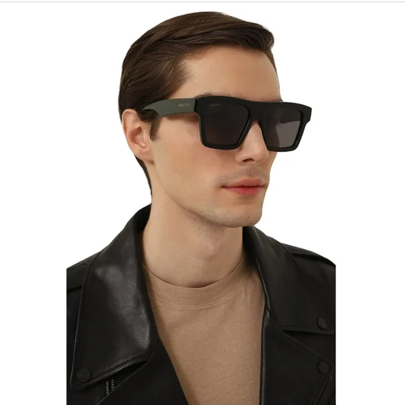 💯BRAND NEW GUCCI GG0962S 009 Black/Green/Grey Unisex Sunglasses