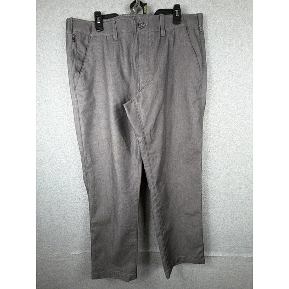 Eddie Bauer Pants Mens 38x30 Gray Stretch Chino Regular Fit Casual Flat Front