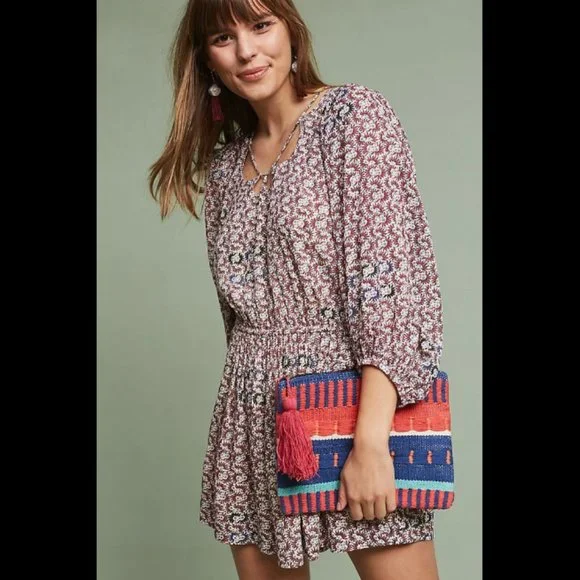 Holding Horses Anthropologie Annamaria Romper Dress Floral Printed XSP