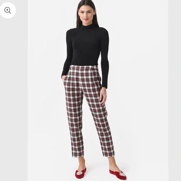 NWT Hunter Bell Melina‎ Plaid Cigarette Wool Pant Size 4