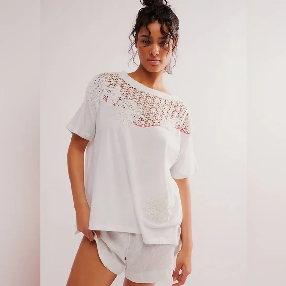 Free People Carly Twisted Tee NEW